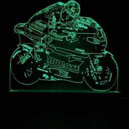 Rossi #46 Superbike Led Night Light, Motogp Gift, Motorsport Lights, Bedroom Light