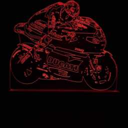 Rossi #46 Superbike Led Night Light, Motogp Gift, Motorsport Lights, Bedroom Light - thumbnail 4