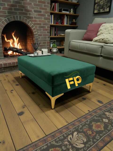 Soho Large Footstool Coffee Table Pouffe Bench Chesterfield Premium Luxury Velvet - image 1