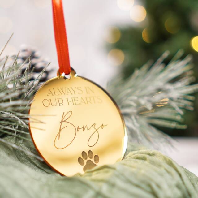Personalised Bauble Dog Memorial Christmas Ornament Remembrance in Memory Loss Of Dog Tree Decoration Pet Sympathy Gift Cat - image 1