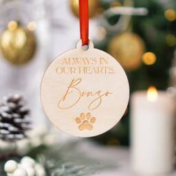 Personalised Bauble Dog Memorial Christmas Ornament Remembrance in Memory Loss Of Dog Tree Decoration Pet Sympathy Gift Cat - thumbnail 2