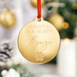 Personalised Bauble Dog Memorial Christmas Ornament Remembrance in Memory Loss Of Dog Tree Decoration Pet Sympathy Gift Cat - thumbnail 3