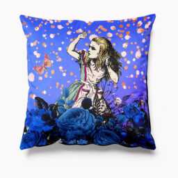 Alice in Wonderland Cushion Velvet Purple Blue 45cm X Cushions Pillows Limited Edition - thumbnail 1