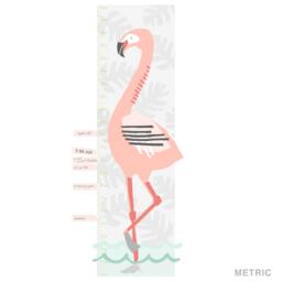 Flamingo Growth Chart - Fabric Wall Decal Tropical Mej - thumbnail 3