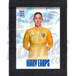England Lionesses Earps Headshot Poster - Officially Licensed Product Sizes A4/A3 + Framed Option - thumbnail 1