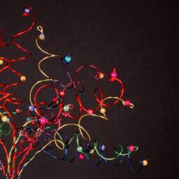 The Dreaming Tree Rainbow Wire Sculpture Bright Colorful Art - thumbnail 2