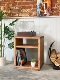 Penh // Scandinavian Style Modern Wood Plinth Vinyl Storage Record Player Unit