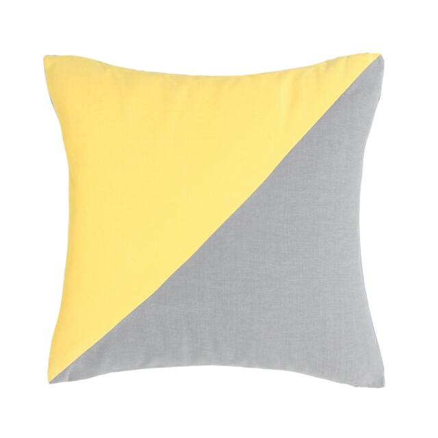 Citron Yellow Gray Decorative Cushion, Lumbar Oblong Rectangular, Throw Pillow Cover - image 1