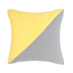 Citron Yellow Gray Decorative Cushion, Lumbar Oblong Rectangular, Throw Pillow Cover