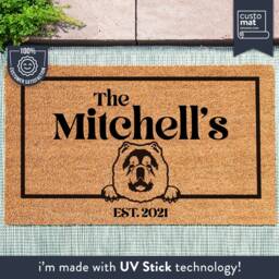 Chow Dog Door Mat - Doormat- Custom Pet Breed Personalized Animal Doormat Gifts Couples Gift - thumbnail 1