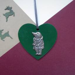 Mole Heart Decoration - Wind in The Willows Ornament Moley Christmas Book Lover Gift Classic Children's Story - thumbnail 3