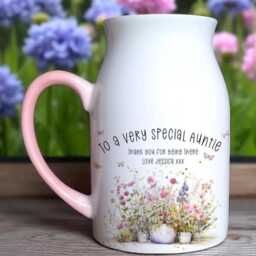 "Personalised Ceramic Jug Vase - ""To A Very Special Auntie" - thumbnail 2