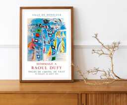 Reprint Of A 1953 Vintage French Exhibition Poster For Works By Dufy - thumbnail 1