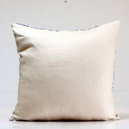 Indigo Ikat Pillow Cover, Robert Allen Medallion Print - thumbnail 3