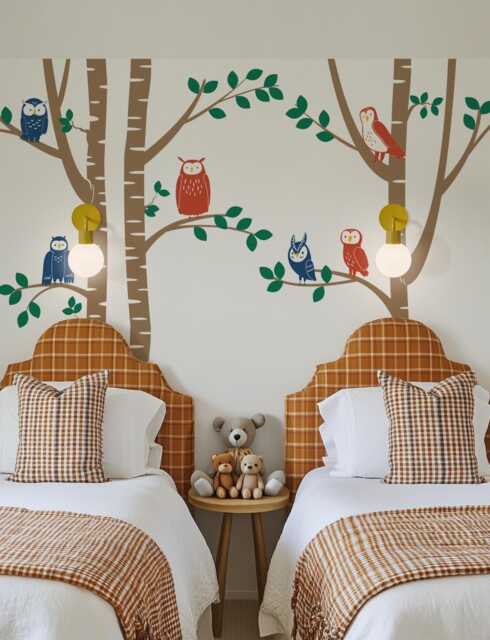 Enchanting Owl & Tree Wall Decals For Nursery, Kids Room Decor - Woodland Themed Stickers - image 1