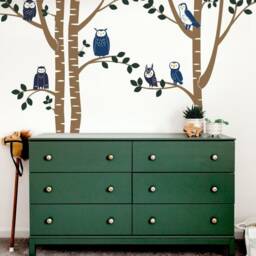 Enchanting Owl & Tree Wall Decals For Nursery, Kids Room Decor - Woodland Themed Stickers - thumbnail 2