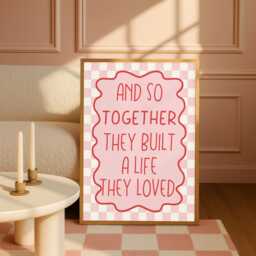 And So Together They Built A Life, Funky Wall Art, Kitchendecor, Eclectic Art Poster, Retro Art, Home Decor, Trendy Bedroom Decor Print - thumbnail 3