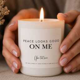 Breakup Candle Gift - Peace Looks Good On Me Divorce For Her Self Love Healing Or Divorce Gifts - thumbnail 2