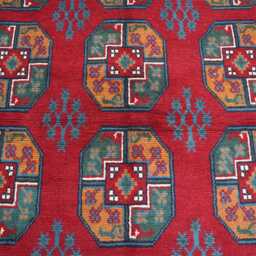5'0x6'7 Ft Akhcha Handmade Area Rug, Afghan High Pile New Turkmen Bokhara Rug Living Room Tribal Rug Bedroom Office - thumbnail 3