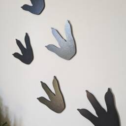 Dinosaur Footprints, Decor For Childrens Bedroom, Dino Decor, Wall Art, Print - thumbnail 2
