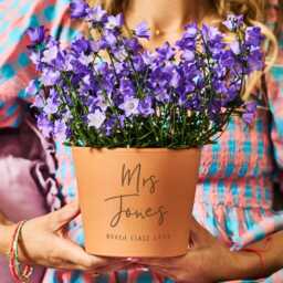 Personalized Teacher Gift - Engraved Terracotta Plant Pot - thumbnail 2