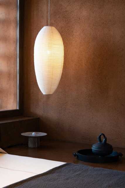 Oscar Linen Pendant Light Shade Capsule Shape Hanging Lamp, Taupe Or Off-White Japandi Home Decor - image 1