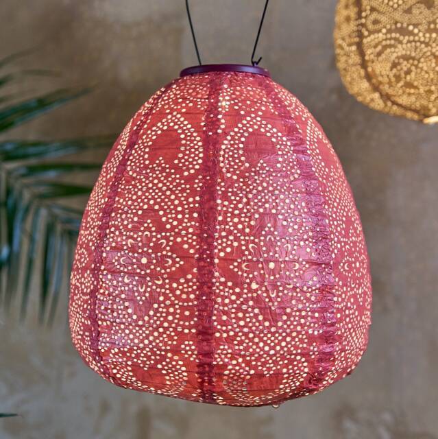 Solar Lantern Red Dome - image 1