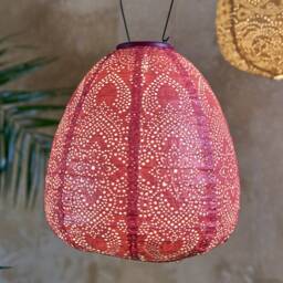 Solar Lantern Red Dome - thumbnail 1