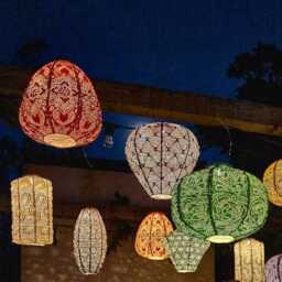 Solar Lantern Red Dome - thumbnail 2