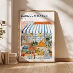 Borough Market Poster London Food Travel Print - thumbnail 2