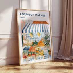 Borough Market Poster London Food Travel Print - thumbnail 3
