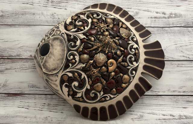 Large Ceramic Fish Wall Art, Collectible Coastal Decor - image 1