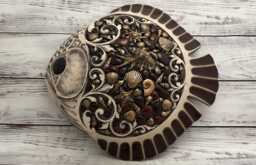 Large Ceramic Fish Wall Art, Collectible Coastal Decor - thumbnail 1