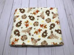 Reversible Baby Blanket, Flannel, Animals & Friends Blanket, Multi Colored Boy Girl Neutral
