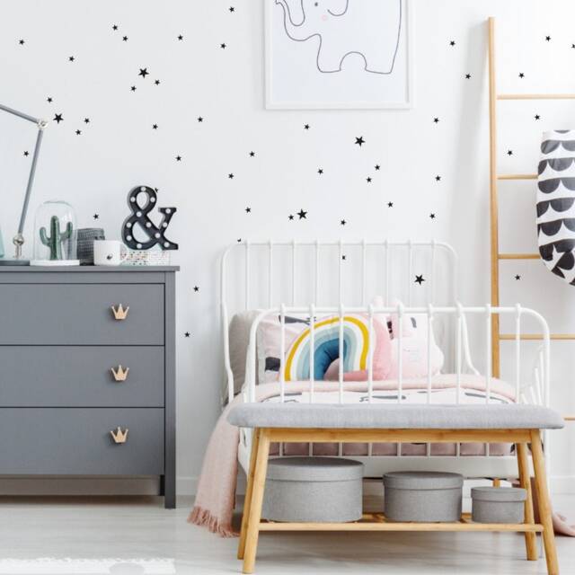 Stickers Of Small Stars, Stars On The Wall, Golden Girl's Room, Wall Stickers, Stickers For Furniture, Children's Nursery Decal - image 1