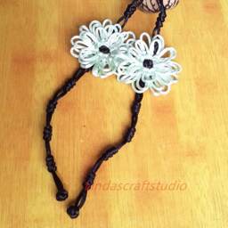Dahlia Flower Curtain Tiebacks Handmade Nursery Decor, Floral Babyshower Tieback, Baby Room Decoration, Set Of 2 - thumbnail 3