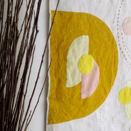 Decorative Wall Hanging Design in Linen Geometric Pattern Natural Fibers Dye Handmade - thumbnail 4