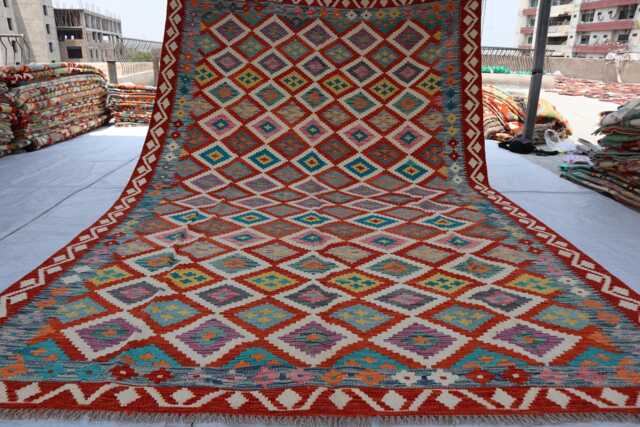 6'7x9'11 Turkmen Tribal Maimana Oriental Kilim Rug, Afghan Chubi Flatweave Area Brand Kilim, Rug For Bedroom, Livingroom Rug - image 1