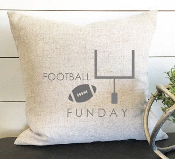 Football Funday Pillow Cover, Decor, Football Gift, Man Cave Decor