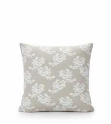 Blue Linen Pillow Cover Woven Folk Motif Cushion, Rustic Home Decor - thumbnail 1