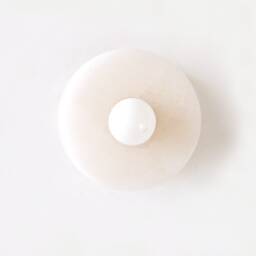 Selenite Stone Minimalist Wall Fixture Light Crystal Sconce Vanity Lamp Powder Room Entry - thumbnail 2