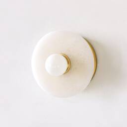 Selenite Stone Minimalist Wall Fixture Light Crystal Sconce Vanity Lamp Powder Room Entry - thumbnail 4