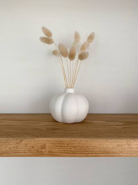 Concrete Pumpkin Vase - Dried Flower Vase Autumn Decor Halloween Homeware - image 1