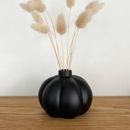 Concrete Pumpkin Vase - Dried Flower Vase Autumn Decor Halloween Homeware - thumbnail 3