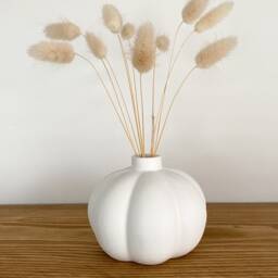 Concrete Pumpkin Vase - Dried Flower Vase Autumn Decor Halloween Homeware - thumbnail 2