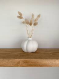 Concrete Pumpkin Vase - Dried Flower Vase Autumn Decor Halloween Homeware - thumbnail 1