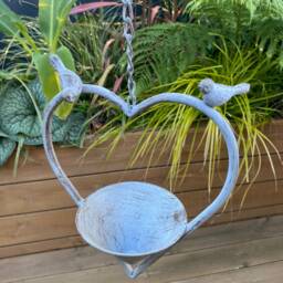 Love Heart Shaped Hanging Bird Feeder - thumbnail 3