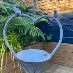 Love Heart Shaped Hanging Bird Feeder - thumbnail 4