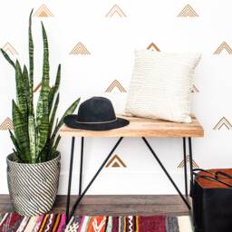 Geometric Triangle Wall Decal - Tribal Art, Modern Farmhouse Decor, Removable Sticker, Nursery Decor - thumbnail 3