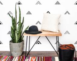Geometric Triangle Wall Decal - Tribal Art, Modern Farmhouse Decor, Removable Sticker, Nursery Decor - thumbnail 1